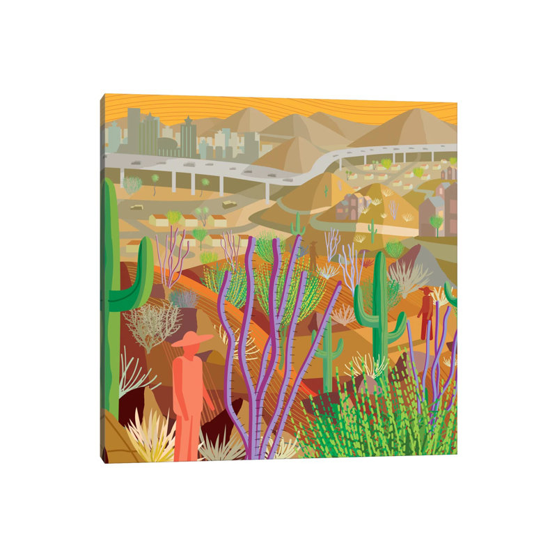 Desert City Phoenix by Charles Harker - Wrapped Canvas Print, 66.04 cm H x 66.04 cm W x 3.175 cm D