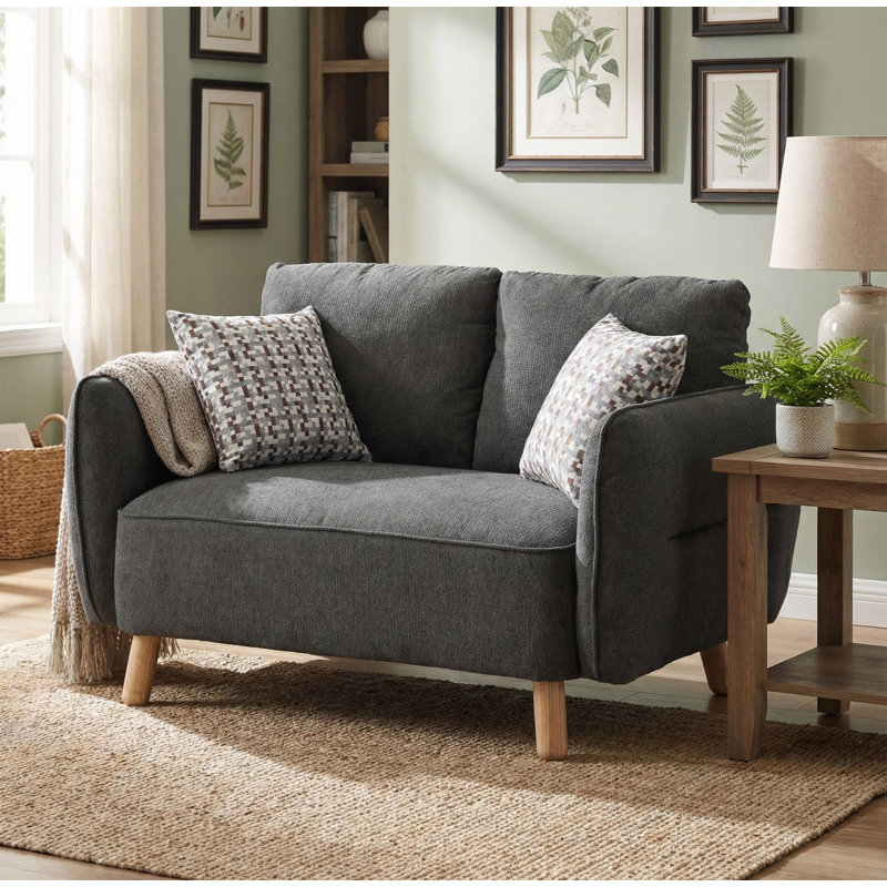 Gladding 2 Seater Loveseat, Dark Grey