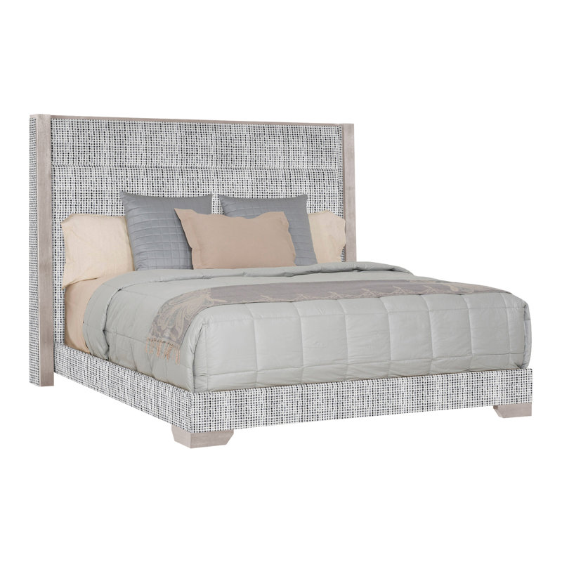 Thom Filicia Home Century Club King Bed, Ian Smoke, Dove Gray, No