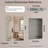 20" W X 28" H Surface or Recessed Mount Medicine Cabinet with Mirror, Aluminum Frame and Adjustable Tempered Glass Shelves for Makeup, Shaving or Bathroom Vanity Storage-1408965910-1408965911