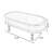 Brown Solid wood Oval Coffee Table-2085220482