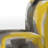 Mustard Yellow And Vivid Gray II - Upholstered Wide Slipper Chair