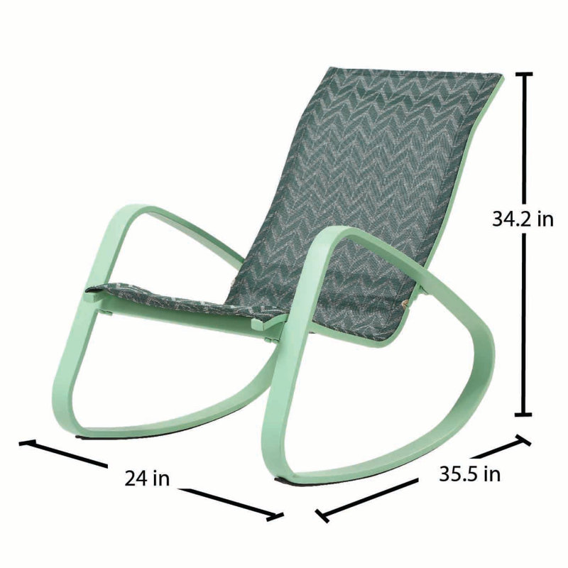 Chaise berçante de patio Bissett