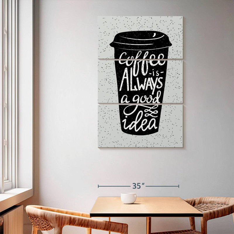 Good Ideas And Coffee, 65" H x 42" W