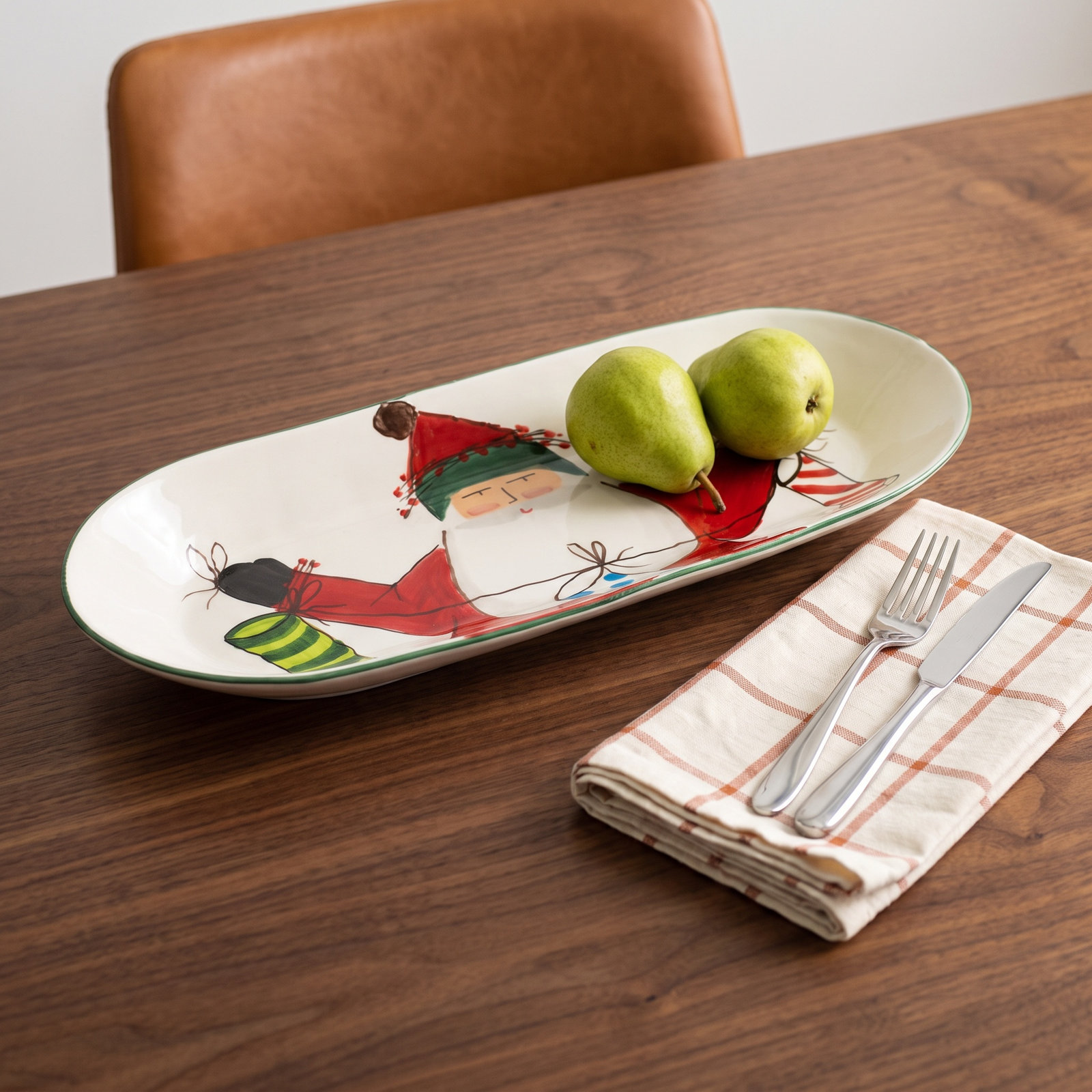 Old St. Nick Oval Terra Bianca Platter