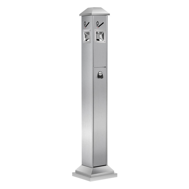 Cendrier d'extérieur pour cendrier de jardin, Argent argent