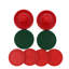Ensemble de poussettes et de rondelles de hockey pneumatique, accessoires de remplacement pour mini-pagaies de 60 mm avec poignées de but - rouge tel qu'illustré