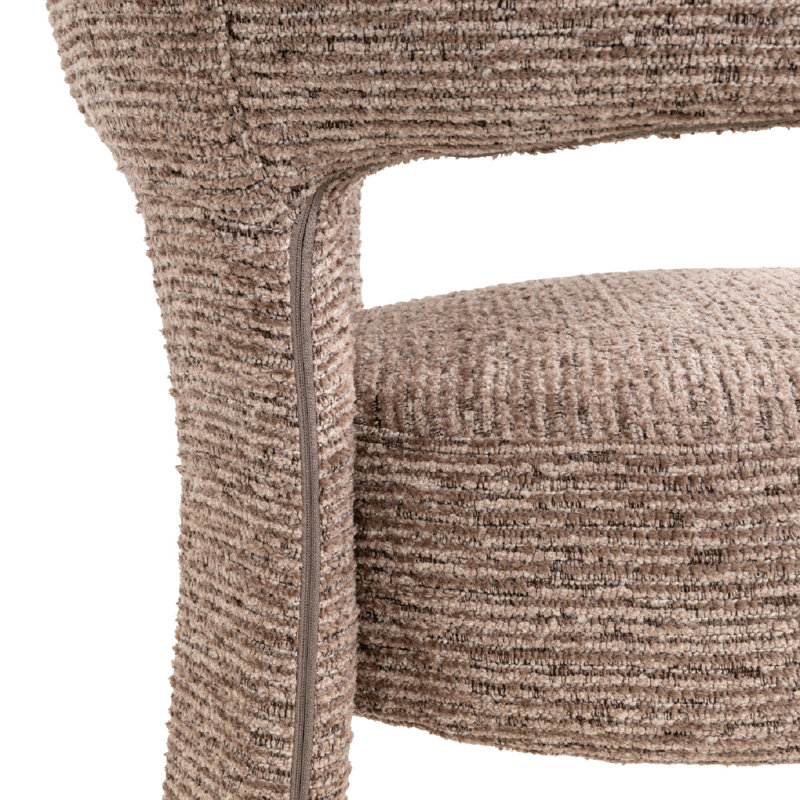 Nerio Upholstered Arm Chair, Brown