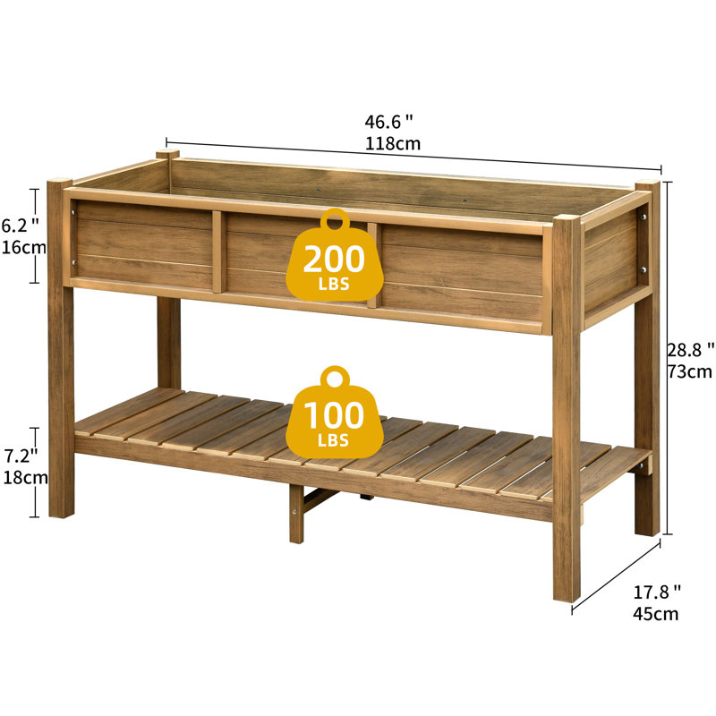Slawa Elevated Planter, Brown