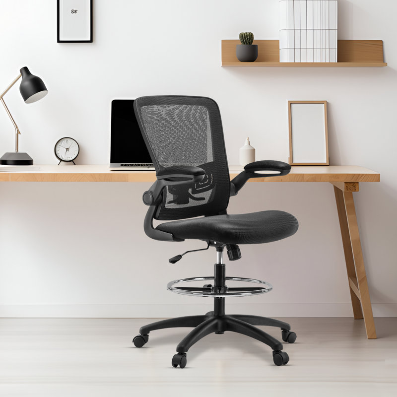 Ergonomic Desk Chair, Mesh Home Office chair, Swivel Desk, Computer Chair with Lumbar Support, Height Adjustable with Foot Ring