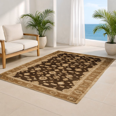 Tapis intérieur et extérieur brun Overdyed
