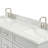 Partham 67'' Double Bathroom Vanity with Carrara Marble Top-93068102