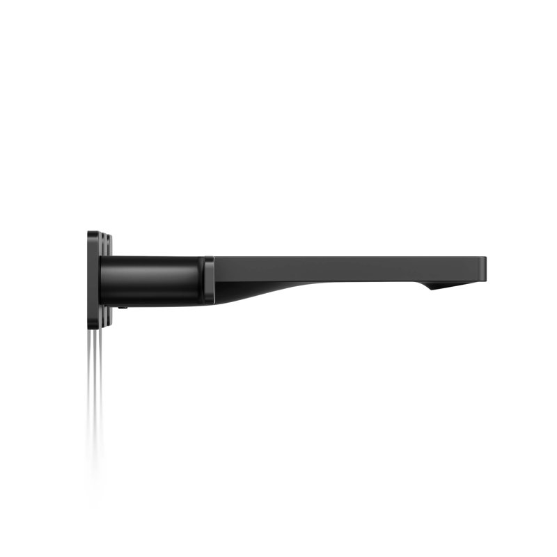 Parallel Wall Mount Bath Filler Trim, Matte Black