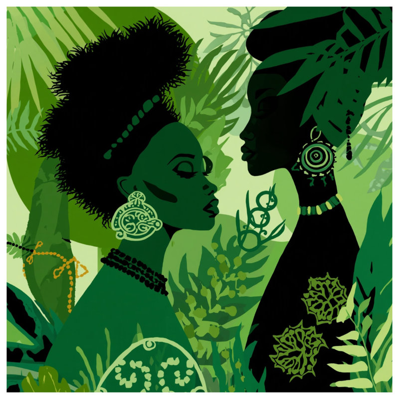 Tapis de bain Green Botanical Portrait, L 24 po x L 17 po