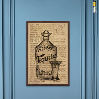 « rétro tequila », reproduction d’impression encadrée