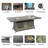 6-Seat Rectangular Fire Pit Table With Ice Bucket-1070367408