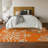 Premium Machine Washable Prisco Orange Rug-651954717