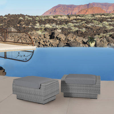 Fionnula Ottoman With Sunbrella Cushion Covers