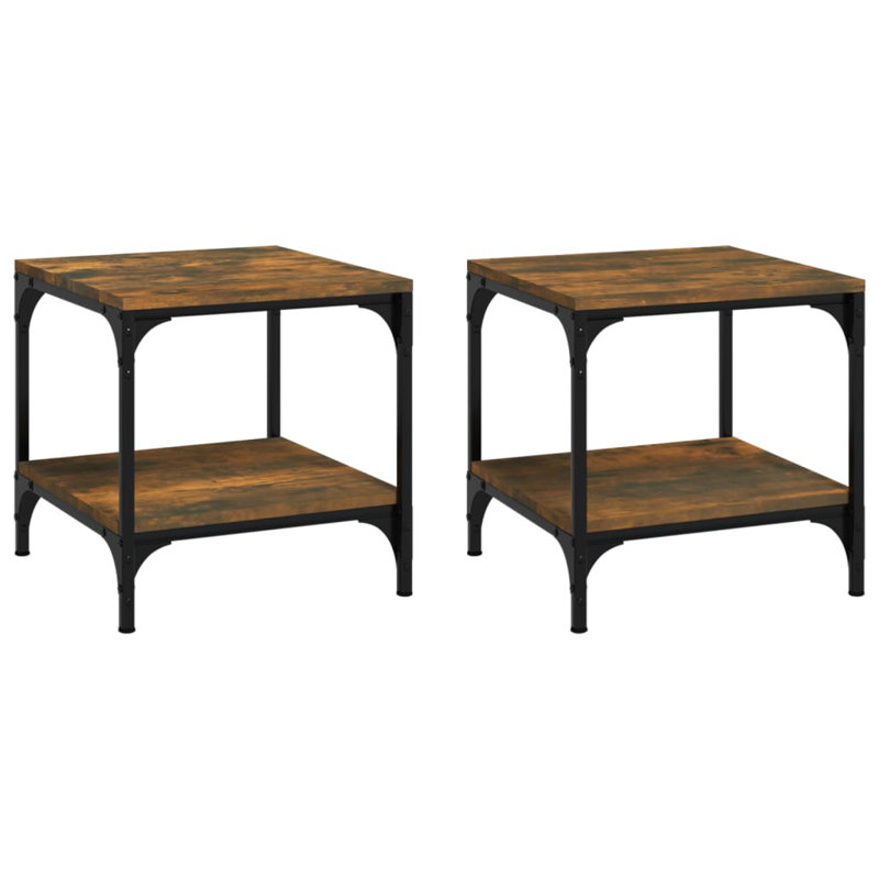 Gerlad Frame Side Table Set, Smoked Oak