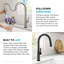 Robinet de cuisine KRAUS Oletto Touch avec douchette extractible noir mat-132962268