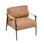 Fauteuil d'appoint brun de 27,08 po avec coussins de siège confortables, conception contemporaine et structure en métal, convient aux espaces de bureau, structure minimaliste moderne de 21,93 lb de largeur 29,93 po, en bois - idéal douillet