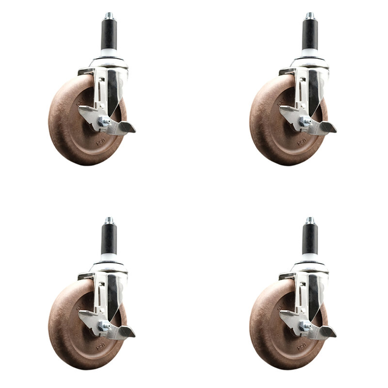 Nylon Casters, 1-1/8" expanding stem