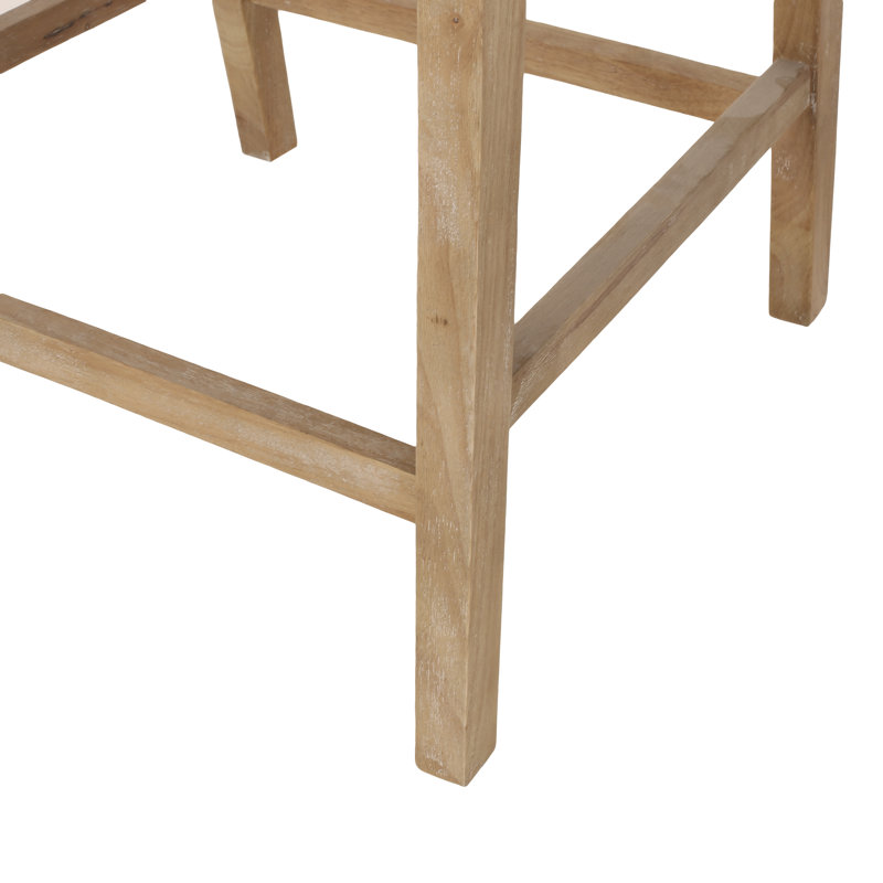 Tabouret de comptoir en bois massif 25,5 po Lonny, Beige