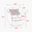 Fauteuil demi-tonneau pivotant de 30,3 po Dollinda-1023194927