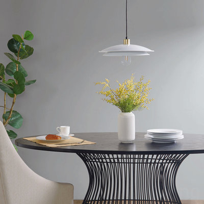 Luminaire suspendu à 2 niveaux avec abat-jour