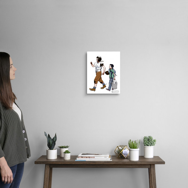 «Norman Rockwell Football Hero», art mural sur toile, H 14 po x l 11 po x P 1,25 po, Toile tendue