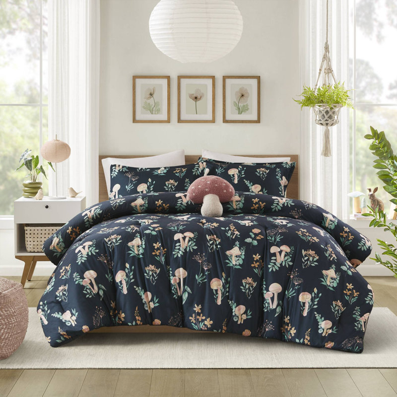 Comfortable Bedding Sets, Microfiber Premium Quality, Whimsical Floral Design For Home