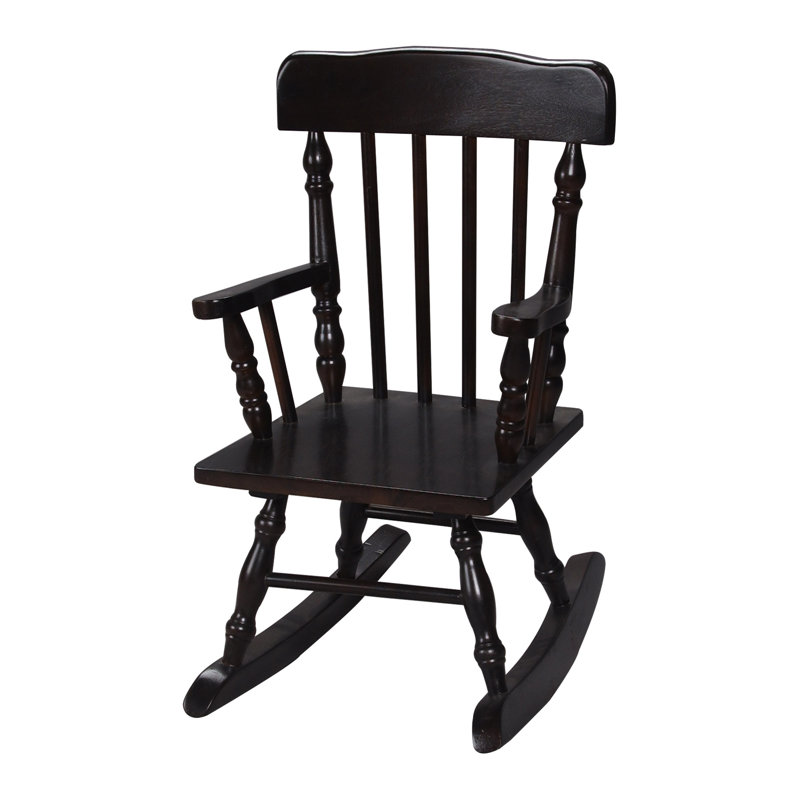Kowalsky Kids 10'' Wood Rocking Chair, Espresso