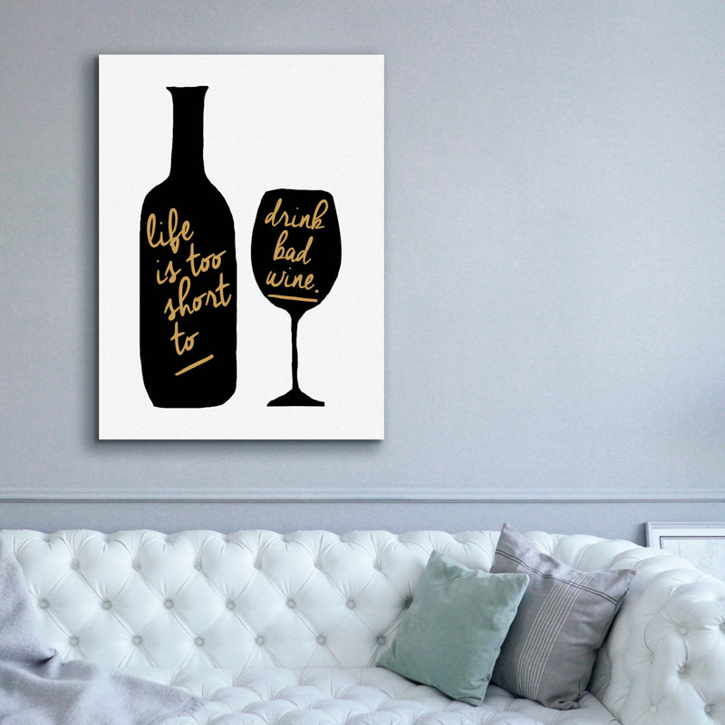 «Bad Wine» par Erin Clark, art mural sur toile, H 54 po x l 40 po x P 1,5 po