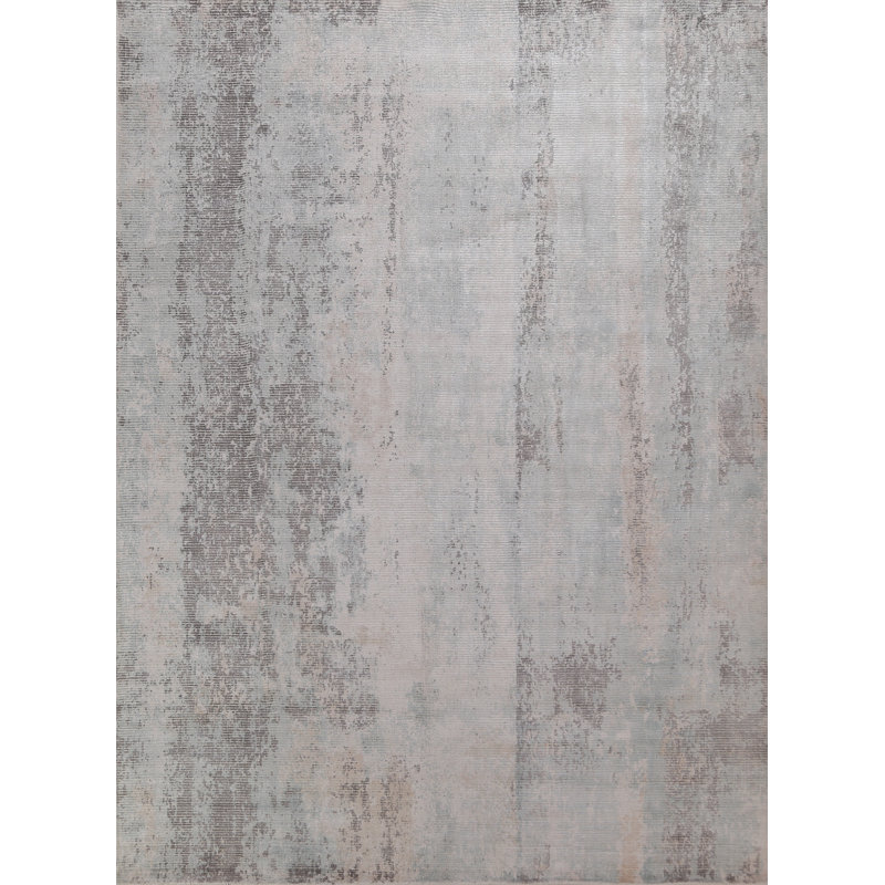 Tapis contemporain contemporain noué à la main 8 x 10