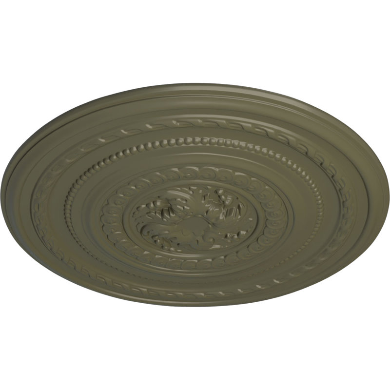 Médaillon de plafond Endurathane Anthony, DE 29 3/8 po x P 11 5/8 po x P 1 1/8 po (convient aux auvents jusqu'à 11 5/8 po), finition de foyer en pierre peinte à la main