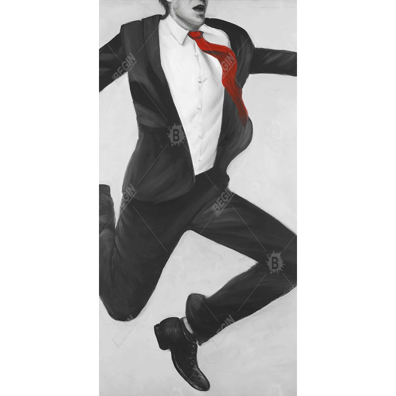 Happy classic man - 15.75"x31.50" Desk mat