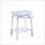 Table basse blanche avec 1 tiroir de rangement & amp; Étagère à niveaux, peu encombrante pour le salon-84591568