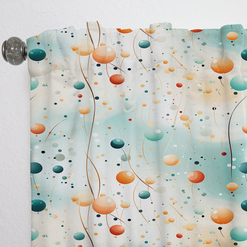 Motif à pois Ethereal Whispers I - Rideau abstrait - Rideau obscurcissant - 1 panneau, L 52 po x L 95 po