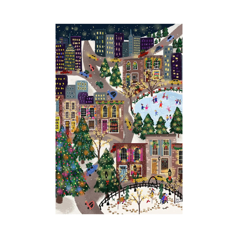 Sparkling City - reproduction d'art murale - toile encadrée, Toile tendue, Ne s’applique pas, H 18 po x l 12 po