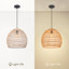 Luminaire suspendu en rotin 1 lumière-672087321