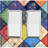 Metal Light Switch Plate Outlet Cover (Vintage Colourful Elegant Diagonal Pattern - Single Toggle)