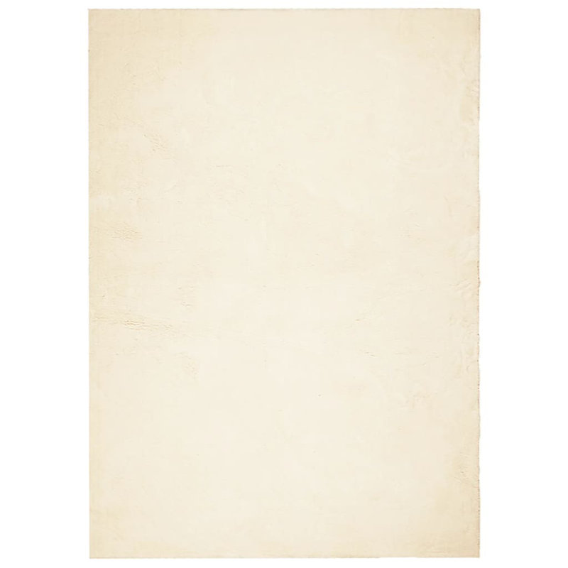 Rug "HUARTE" Short Pile Soft and Washable Cream, Rectangle 120 x 170cm