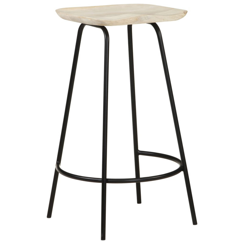 Kandra Counter Stool with Metal Frame, Black