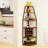 67.1"H Open Display Corner Bar Cabinet with Wine Storage,6 Tier Corner Shelf with Colorful LED Light,Remote control