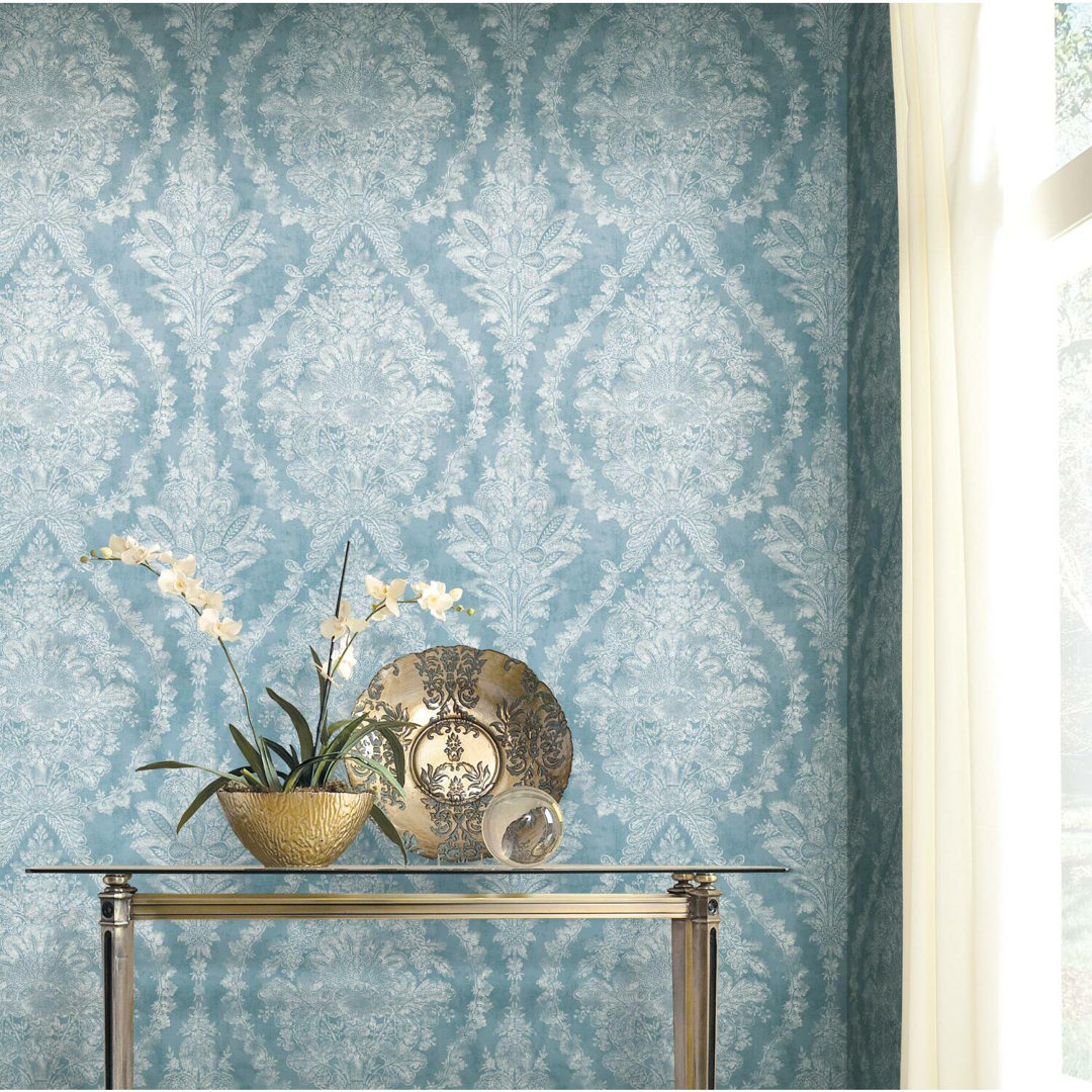 Charleston Damask Double Roll York Wallcoverings 
