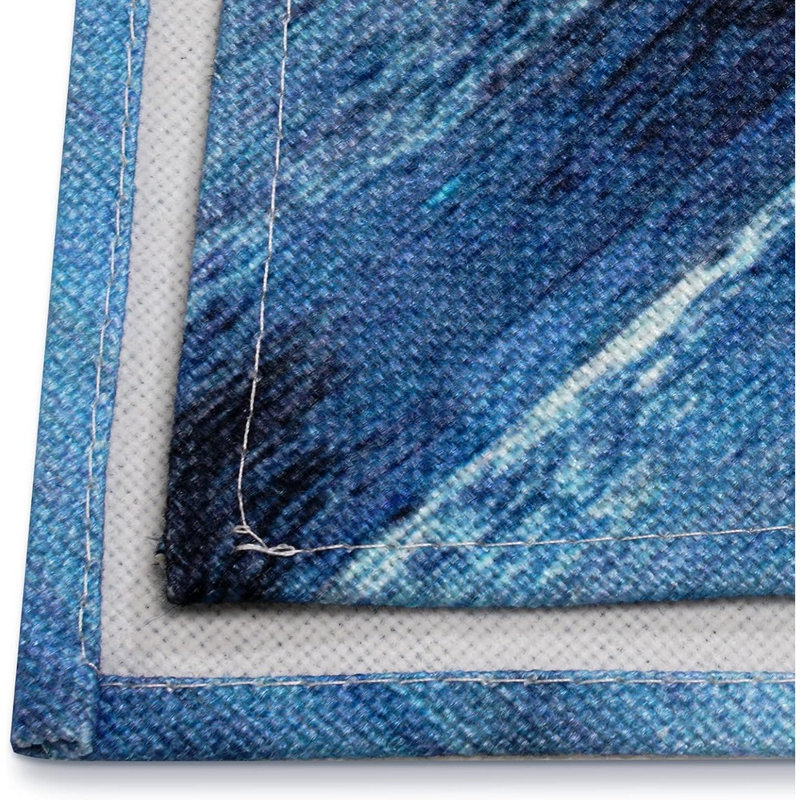Chemin de table - bleu / gris - Art moderne abstrait, style maison de campagne, chemin de table / commode, dîner / fêtes / décoration intérieure