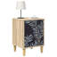 36cm W Engineered Wood Bedside Table