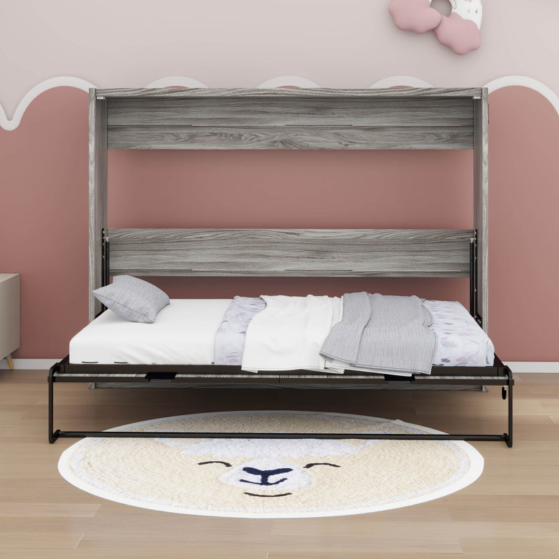 Lit escamotable en bois pleine grandeur
