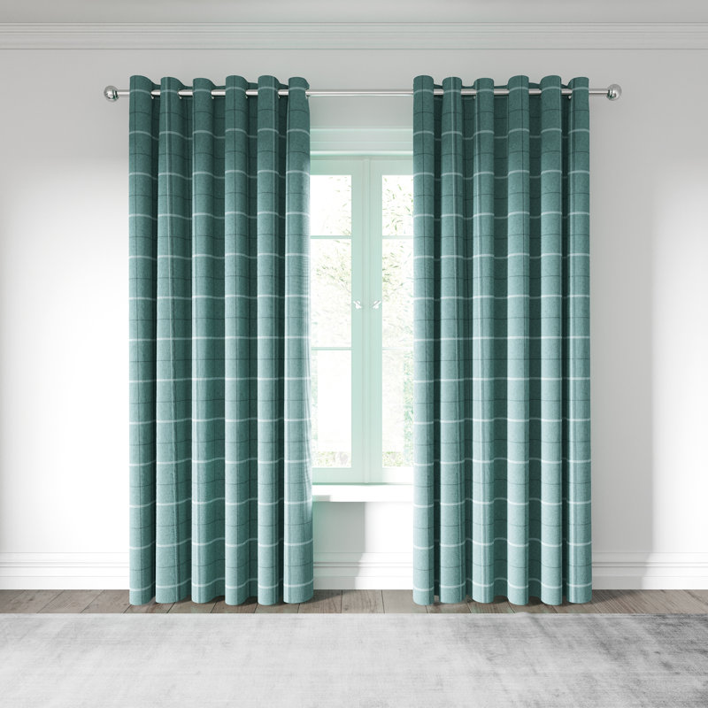 Harper Lined Eyelet Room Darkening Curtains, Width 168 x Drop 183cm, Silver