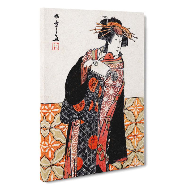 Nakamura Riko by Katsukawa Shunsho - Wrapped Canvas, 50cm H x 35cm W x 3cm D